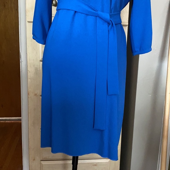Tara Jarmon midi dress in bleu gitane size 36 European - Picture 5 of 12